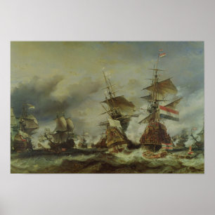 Die Schlacht von Texel am 29. Juni 1694 Poster