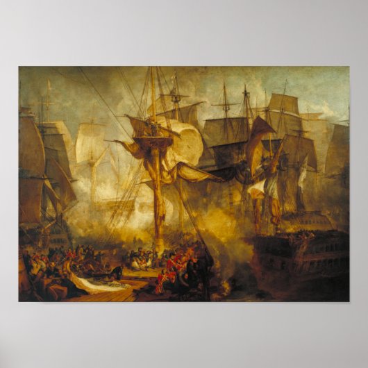 Die Schlacht von Trafalgar 1806 J. M. William Turn Poster (Vorne)