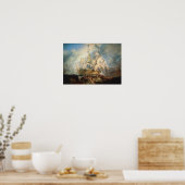 Die Schlacht von Trafalgar 1822 William Turner Poster (Küche)