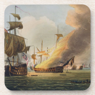 Die Schlacht von Trafalgar am 21. Oktober 1805 Untersetzer