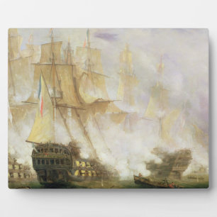 Die Schlacht von Trafalgar, c.1841 (Öl auf Leinwan Fotoplatte