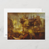 Die Schlacht von Trafalgar, wie sie vom Mizen aus  Postkarte (Vorne/Hinten)