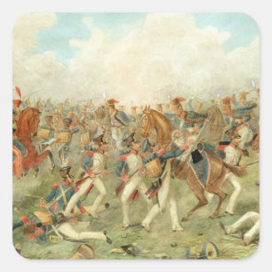 Die Schlacht von Vitoria am 21. Juni 1813 (w/c auf Quadratischer Aufkleber