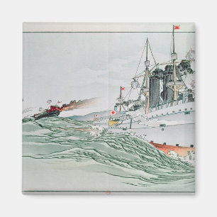 Die Schlacht von Yalu am 17. September 1894 Magnet