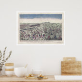 Die Schlacht von Yorktown Print 1781 Poster (Küche)