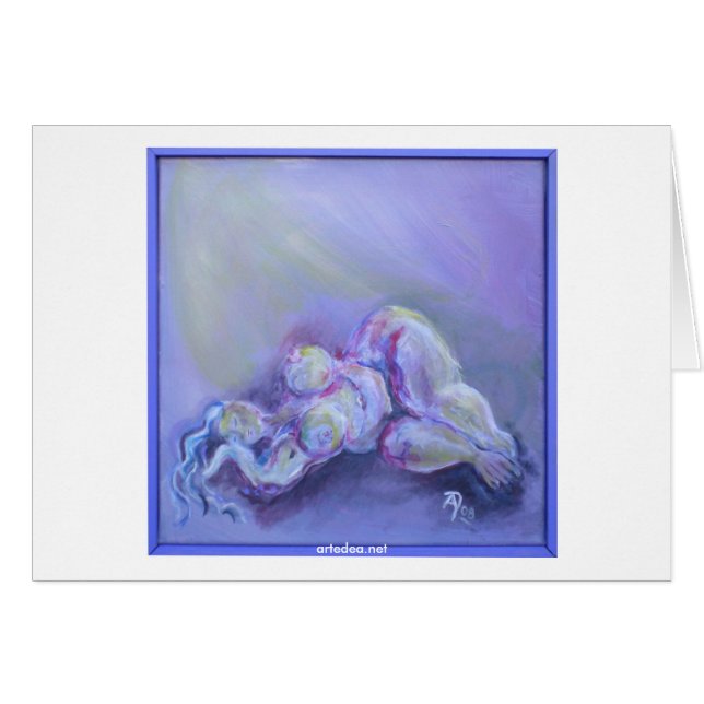 Die Schlafende - Grußkarte (Vorderseite (Horizontal))