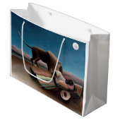 Die schlafende Sinti und Roma, Henri Rousseau Große Geschenktüte (Vorderseite Schrägansicht)