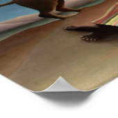 Die schlafende Sinti und Roma, Henri Rousseau Poster (Ecke)