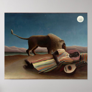Die schlafende Sinti und Roma, Henri Rousseau Poster