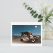 Die schlafende Sinti und Roma, Henri Rousseau Postkarte (Stehend Vorderseite)