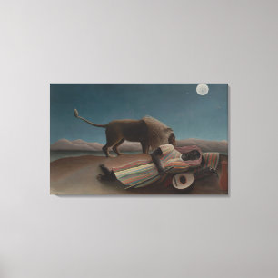 Die schlafende Sinti und Roma von Henri Rousseau,  Leinwanddruck