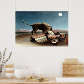Die schlafende Sinti und Roma von Henri Rousseau Poster (Küche)