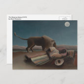 Die schlafende Sinti und Roma von Henri Rousseau, Postkarte (Vorne/Hinten)