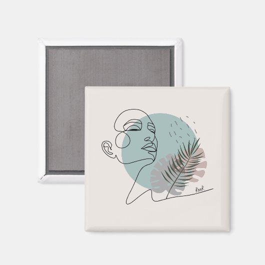 Die schlafende Träumerin Magnet (Vorderseite/Rückseite)