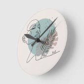 Die schlafende Träumerin Runde Wanduhr (Winkel)