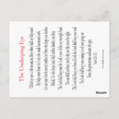 Die Schlafzimmergebet-Karte Postkarte (Rückseite)