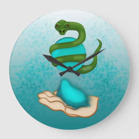 Die Schlange Große Wanduhr (Vorderseite)