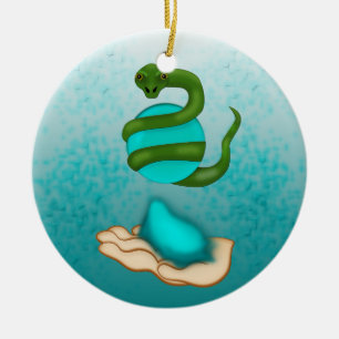 Die Schlange Keramik Ornament