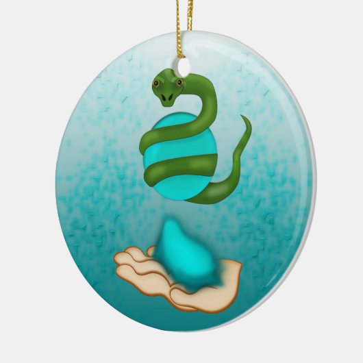 Die Schlange Keramik Ornament (Links)