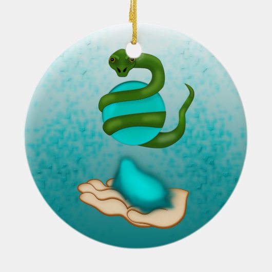 Die Schlange Keramik Ornament (Hinten)