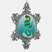 Die Schlange Schneeflocken Zinn-Ornament (Links)