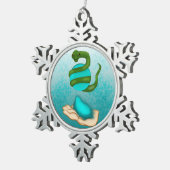 Die Schlange Schneeflocken Zinn-Ornament (Rechts)