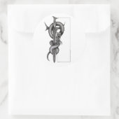 Die Schlange und das Schwert Runder Aufkleber (Tasche)