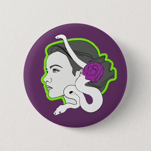 Die Schlangenlady Button (Vorderseite)