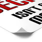 Die schlechte Entscheidung: Witziges Poster-Zeiche Poster (Ecke)