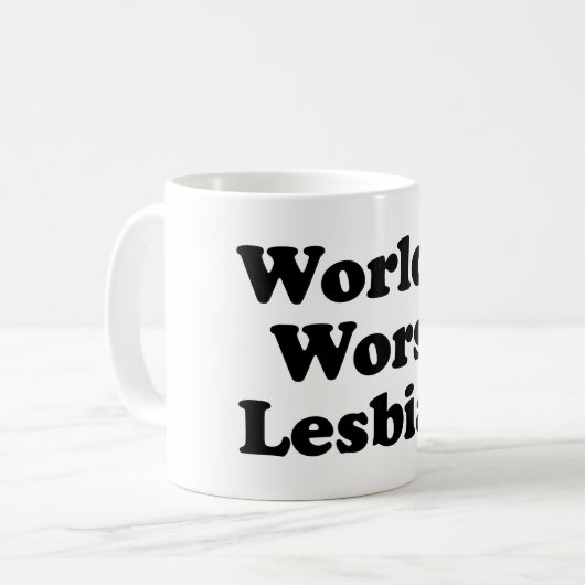 die schlechteste Lesbe der Welt Kaffeetasse (Vorderseite Links)