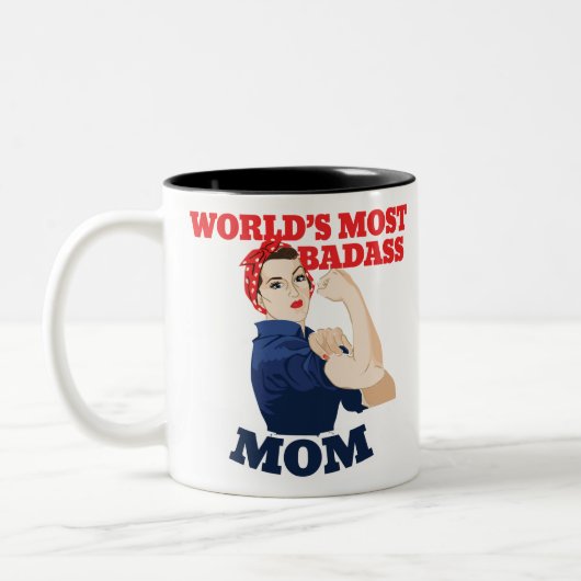 Die schlechteste Mutter der Welt Zweifarbige Tasse (Links)