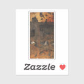 Die Schlechtigkeit der Menschheit vor der Flut Aufkleber (Blatt)