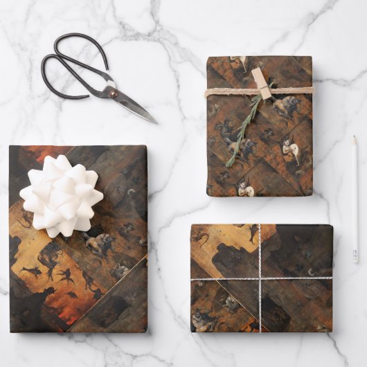 Die Schlechtigkeit der Menschheit vor der Flut Geschenkpapier Set (Vorderseite)