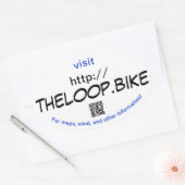 Die Schleife! Tucsons Fahrradweginformation! Ovaler Aufkleber (Umschlag)