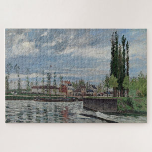 Die Schleuse in Pontoise (1872) von Camille Pissar Puzzle