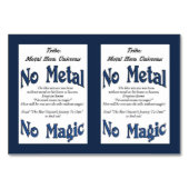 Die Schlichte Blue Unicorn Trading Card Tischnummer (Rückseite)