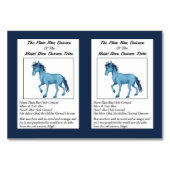 Die Schlichte Blue Unicorn Trading Card Tischnummer (Vorderseite)
