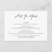 Die schlichten, modernen Schwarz-Weiß-Elemente sin Begleitkarte (Vorderseite)