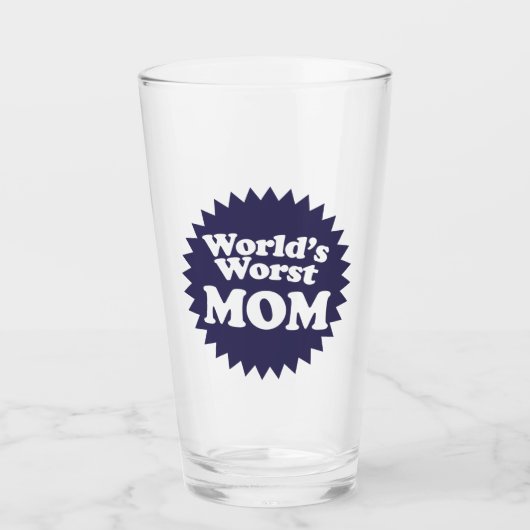 Die schlimmste Mama der Welt Glas (Vorderseite)