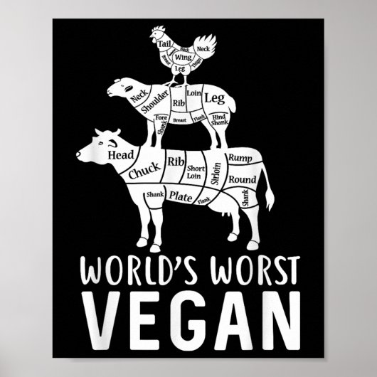 Die schlimmsten Veganen Welten Poster (Vorne)