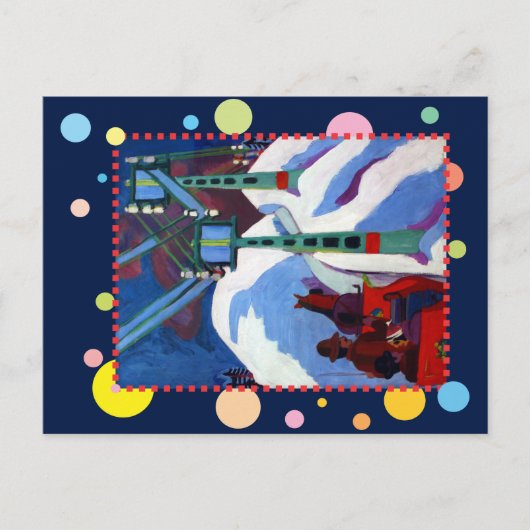 Die Schlittenfahrt von Ernst Ludwig Kirchner Postkarte (Vorderseite)