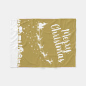 Die Schlittenhütte des Weihnachtsmanns fliegt über Fleecedecke (Vorderseite (Horizontal))