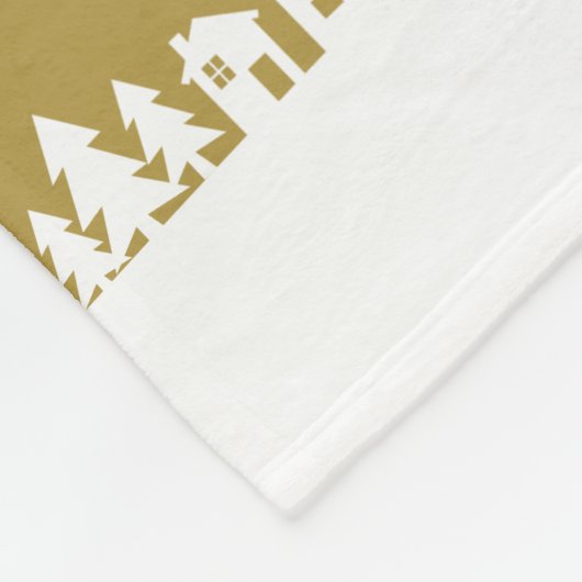 Die Schlittenhütte des Weihnachtsmanns fliegt über Fleecedecke (Ecke)