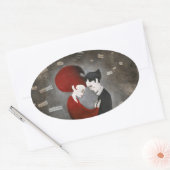 Die Schlossaufkleber Ovaler Aufkleber (Umschlag)