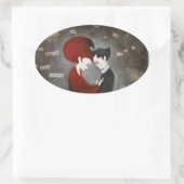 Die Schlossaufkleber Ovaler Aufkleber (Tasche)