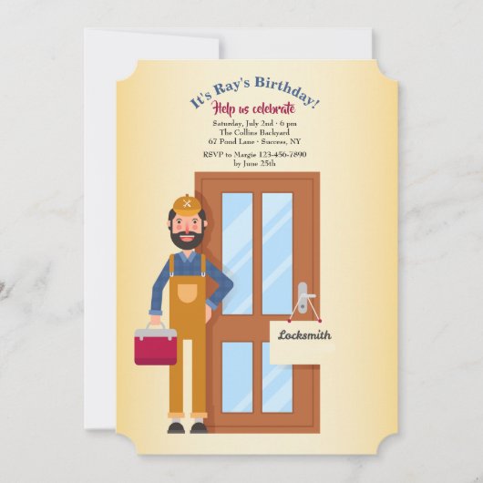 Die Schlosserei Einladung (Vorderseite)