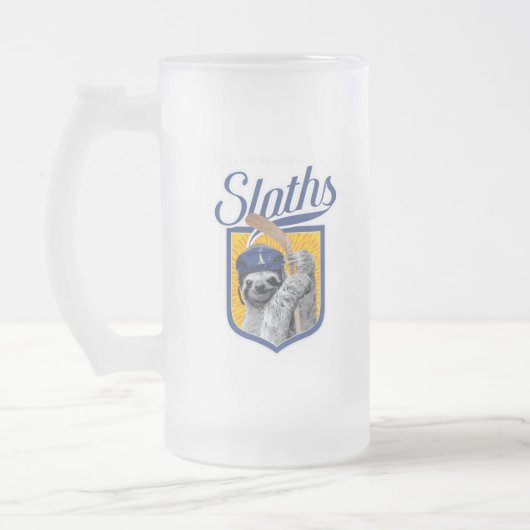 Die Schlummerschwellen (Hockeyteam) Mattglas Bierglas (Links)