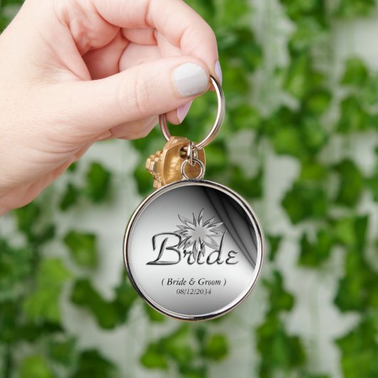 Die Schlüsselanhänger der Braut Schwarz und Weiß (Hand)