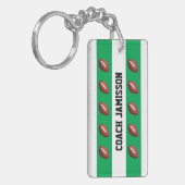 Die Schlüsselkette Grün/Weiß für Fußball-Trainer/S Schlüsselanhänger (Vorderseite links)
