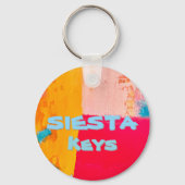 Die Schlüsselkette "Strachy" sagt "Siesta keys" Schlüsselanhänger (Vorderseite)